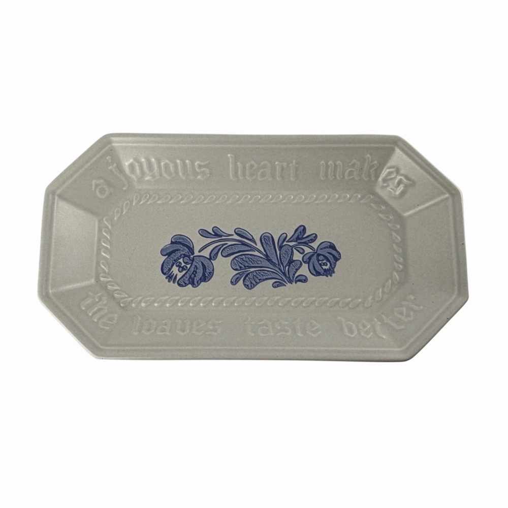 Pfaltzgraff Yorktowne Serving Tray 12" Vtg Joyous Heart Loaves Better Bread USA